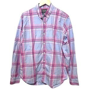Bonobos Men's Pink Plaid Buttoned Down Shirt
